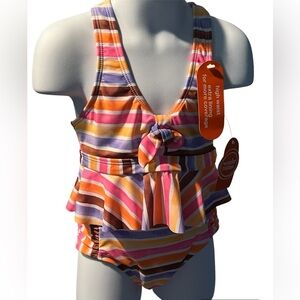 Wonder Nation 2 piece Tankini Swimsuit Girls 4/5